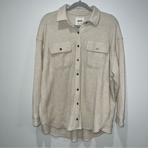 Aerie lumber Jane waffle shirt